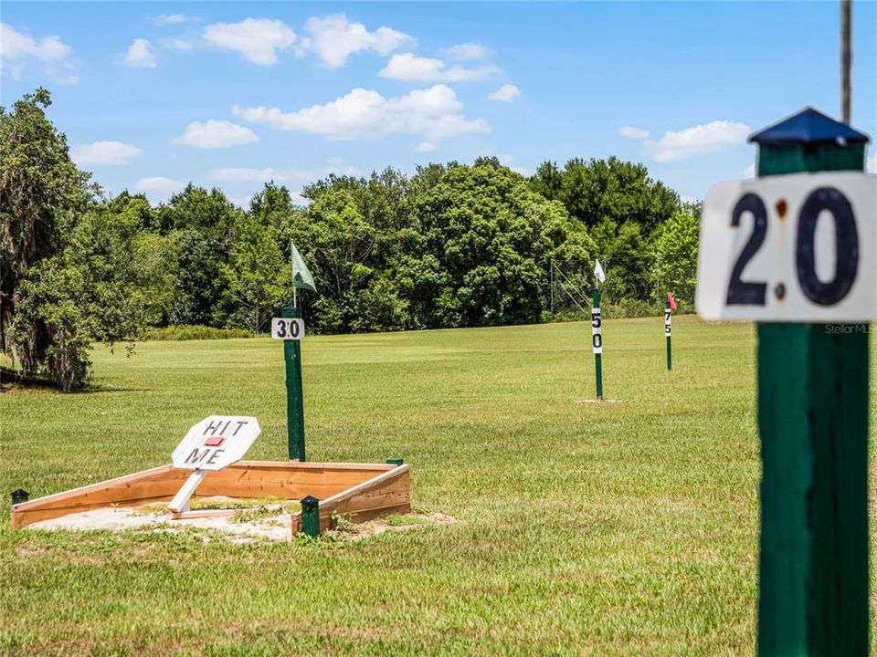 Onsite driving range-located at the far end of the RV-Boat Storage lot