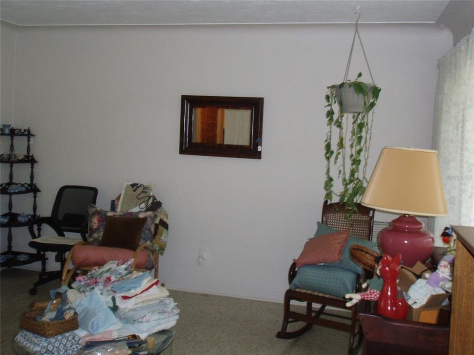 living room notice the coffered ceiling