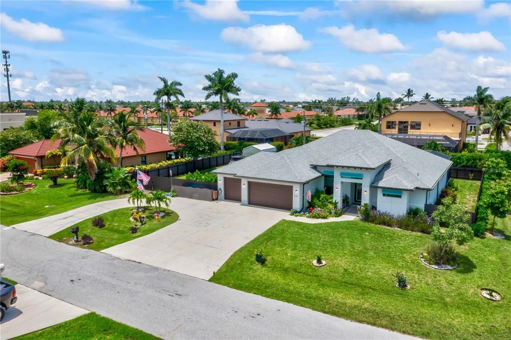 One more view of the home from the air.