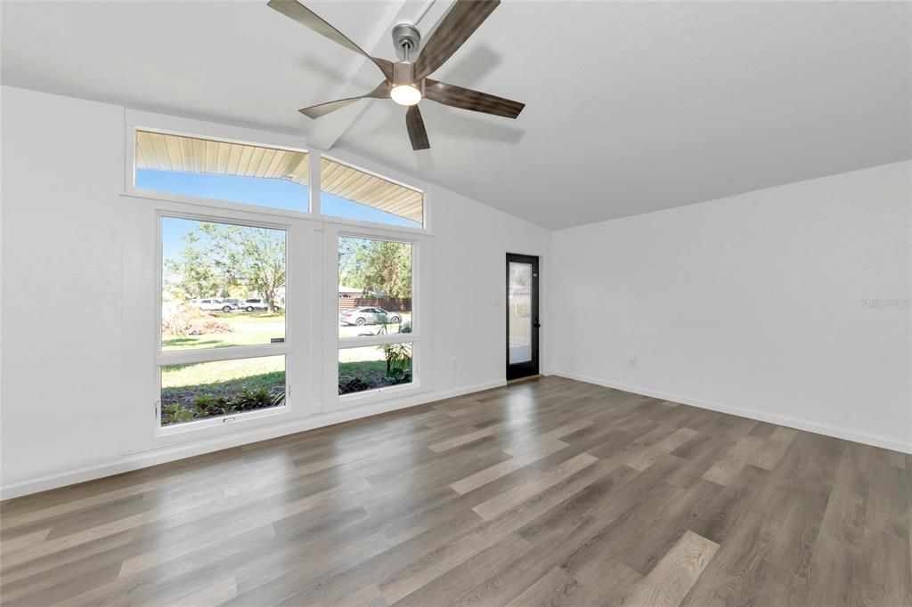 Great Room with laminate Floors