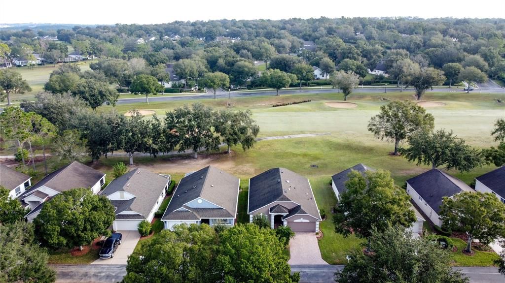 Front and golf course in back