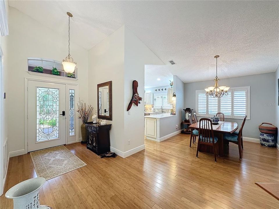 Bamboo flooring throughout the home