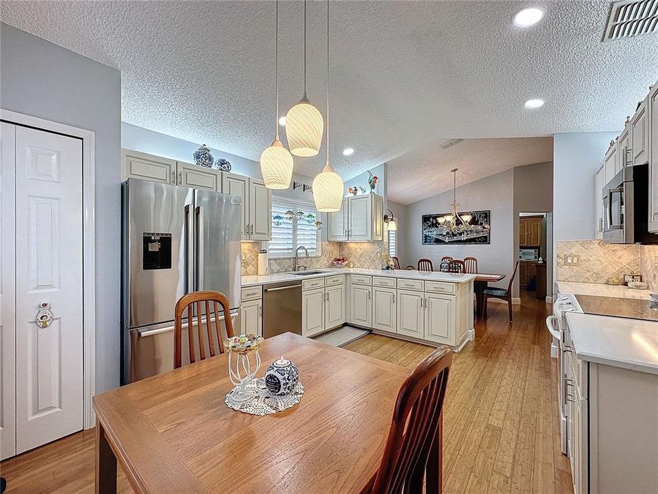 View from kitchen to dining room