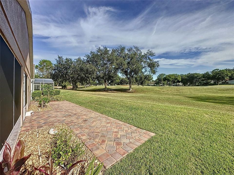 Golf course views behind