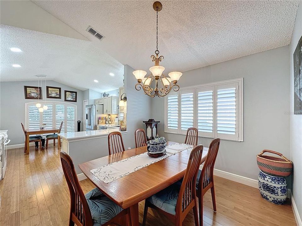 Dining room open to kitchen