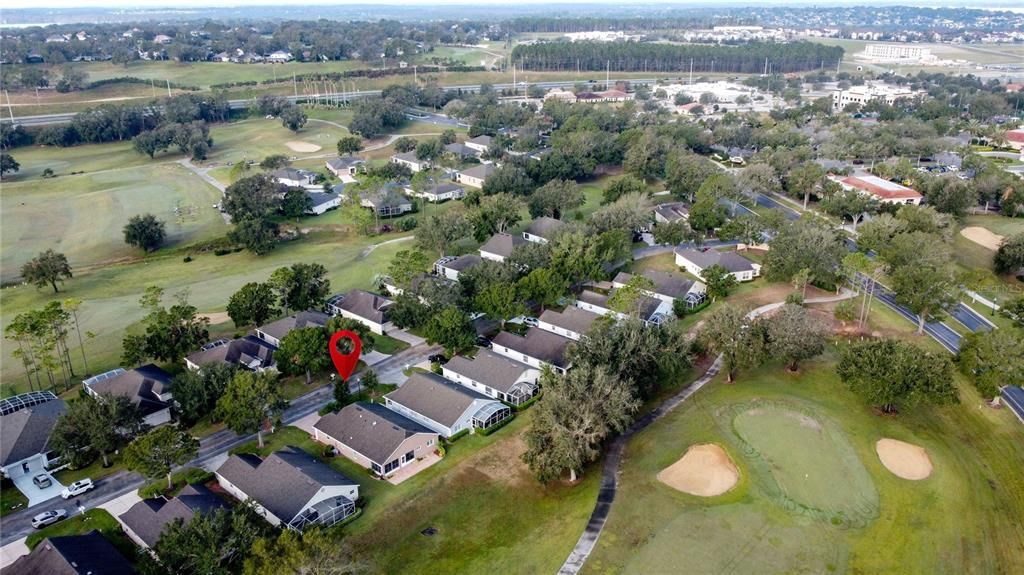 Back view of golf course & home