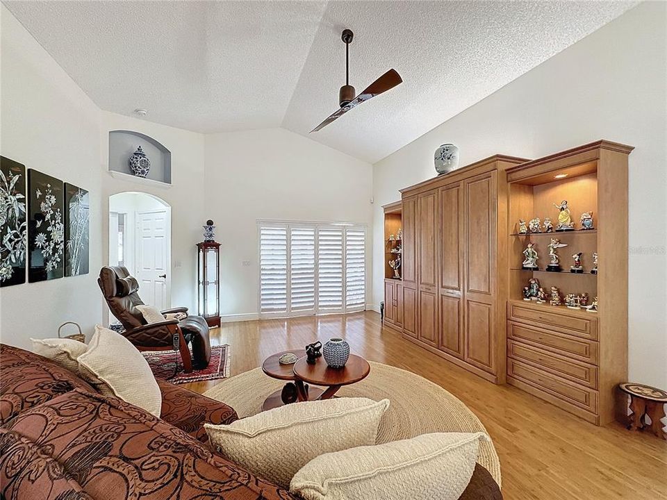 Great room and TV cabinet remains with home