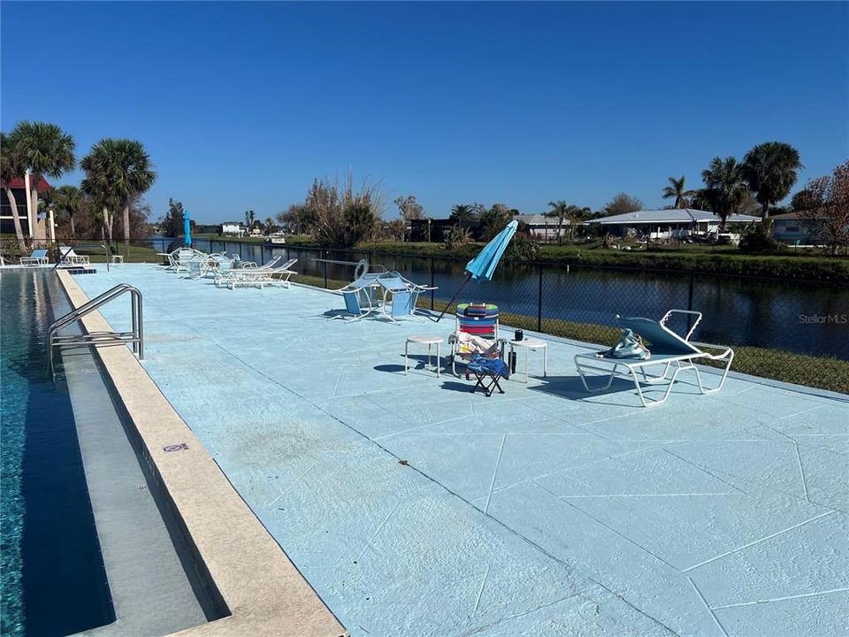 Pool Deck by Canal