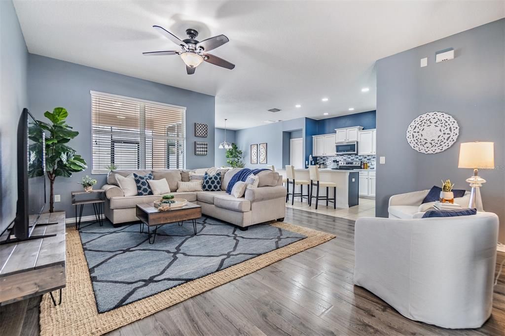 open plan living kitchen view