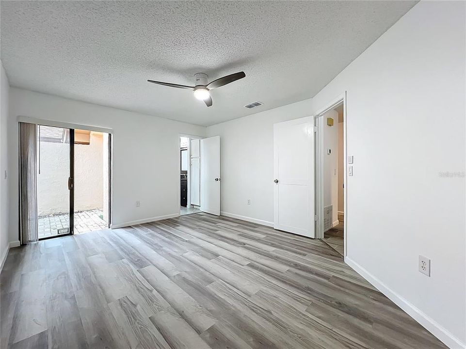 Oversized master bedroom with exit to private  lanai.