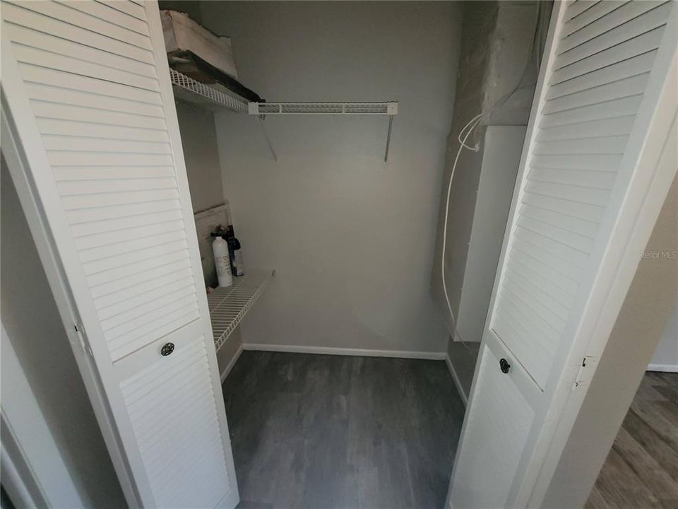 extra storage/pantry closet off of the kitchen