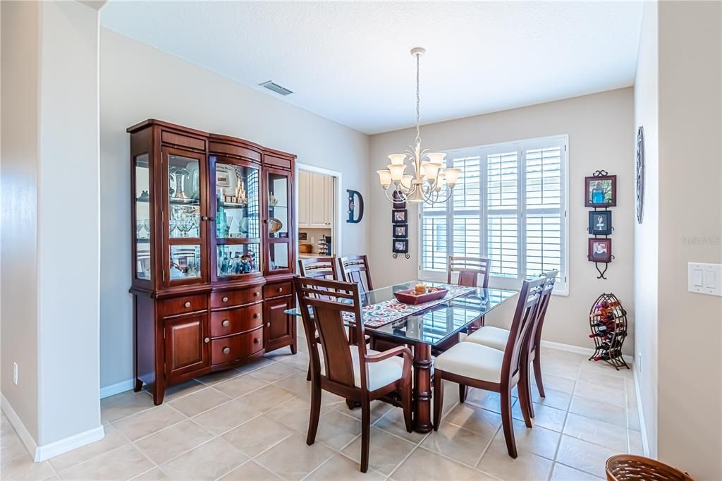 Dining Room with Plantation Shutters