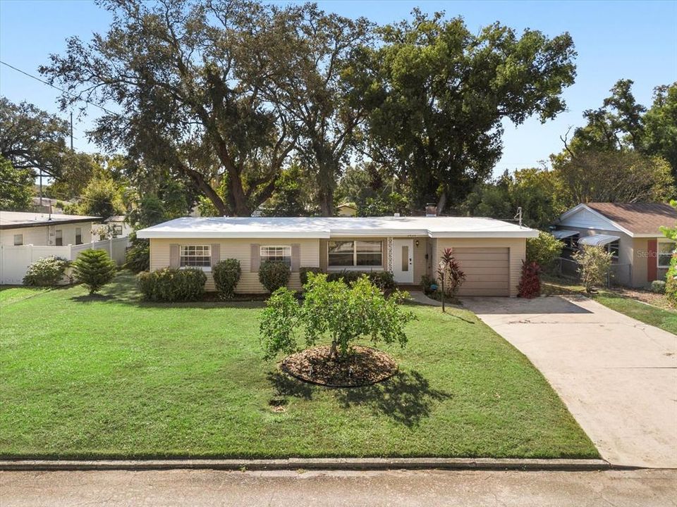 Aerial of front of home