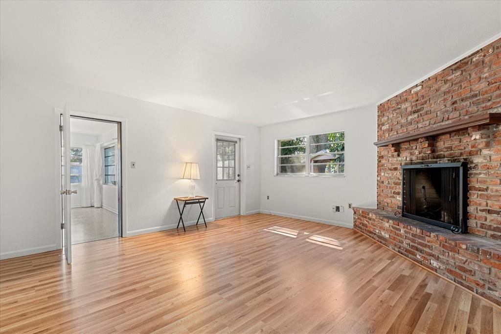 Family room: door on left goes to dining room; door on right to Florida Room