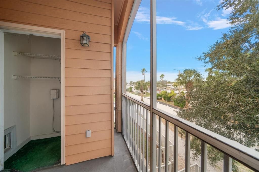 Storage room on the patio!