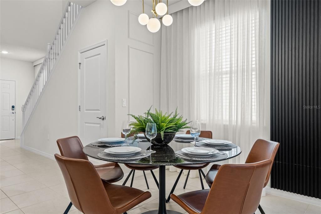 Open-floorplan. Dinning area connected to the kitchen and living room