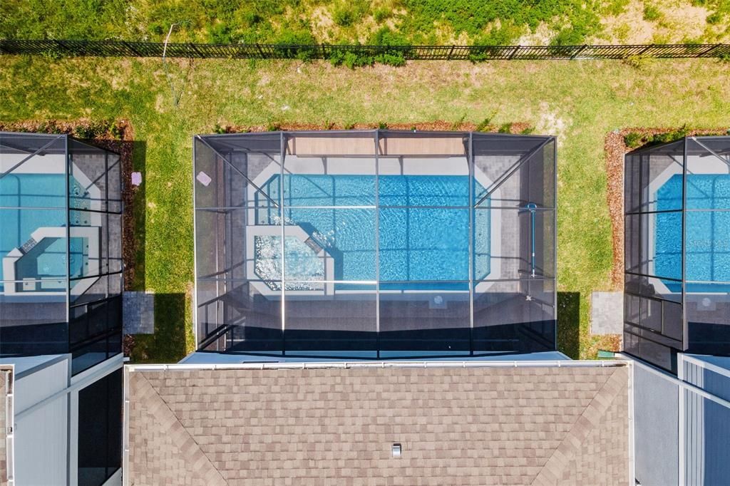 Aerial view of the pool