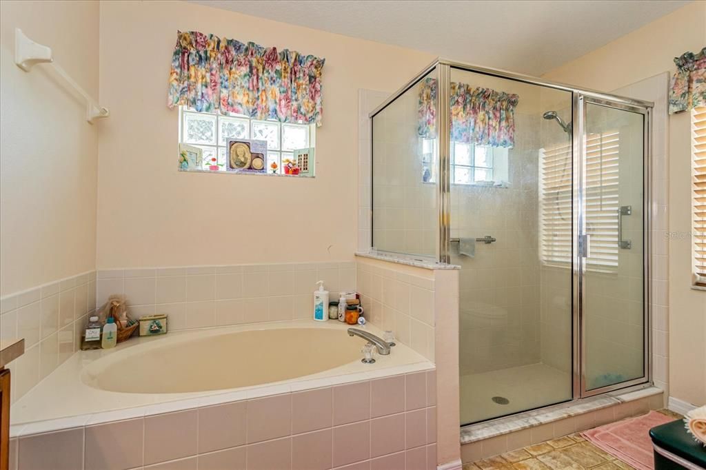 Separate Tub and Shower.