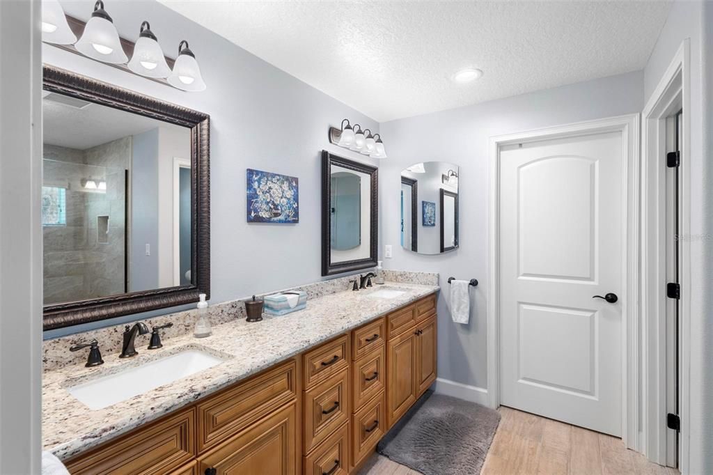 Primary Bathroom with Built-in Medicine Cabinet.