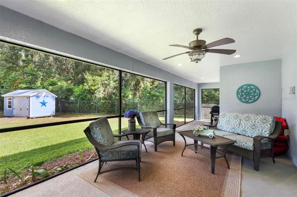 Spacious Screened Florida Room.