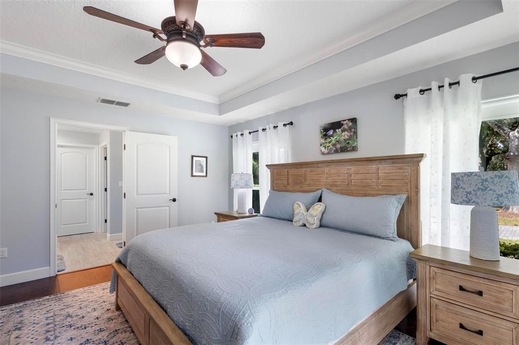 Tray Ceiling with Crown Molding.