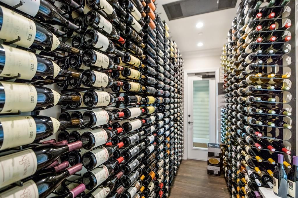 Wine room at the Pass Club.