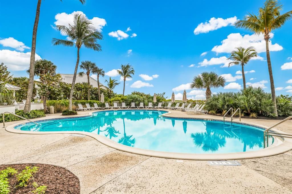 Boca Bay Beach Club Pool. Photo taken pre-storm. Damage to exterior grounds.