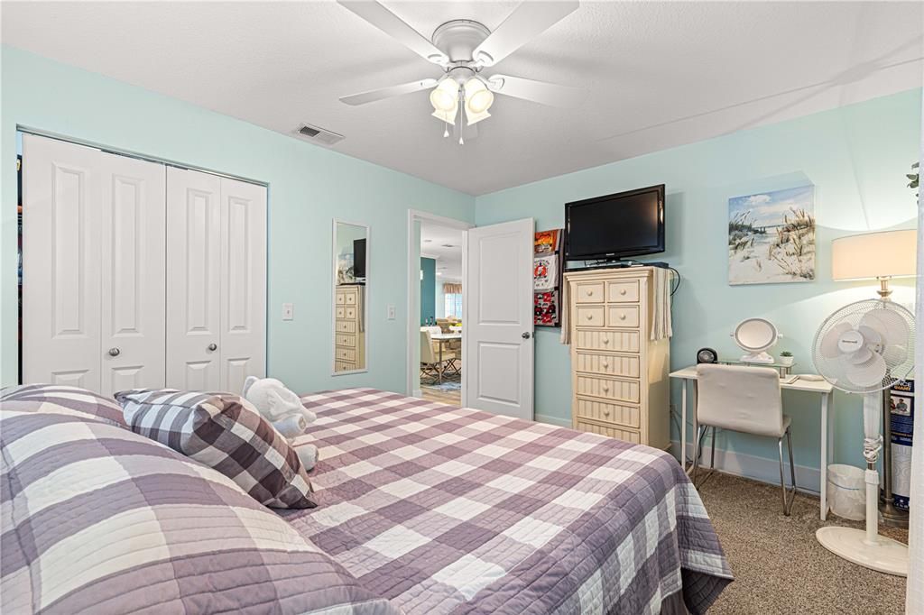 Guest Bedroom w/Large Closet w/Light