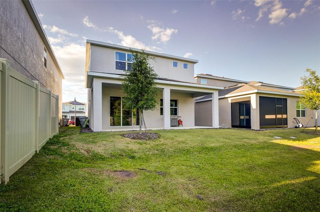 Spacious backyard