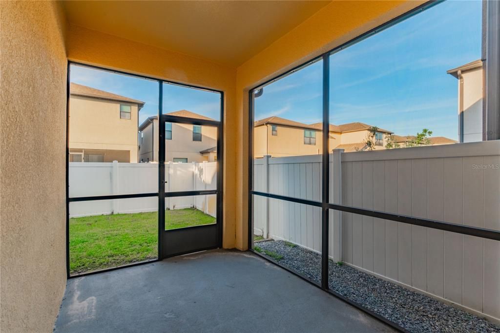 Screened patio