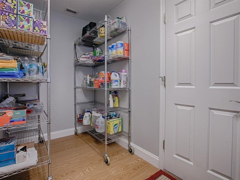 Great area for storage in the laundry room ~