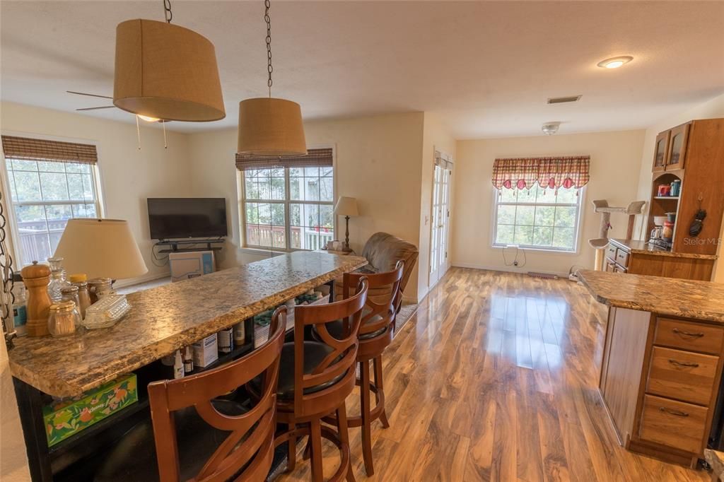 Family Room, Breakfast Nook & Kitchen