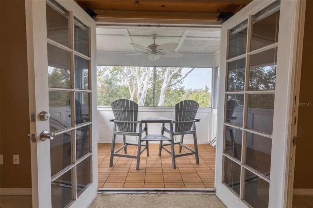 Primary Bedroom' Private Screened Balcony