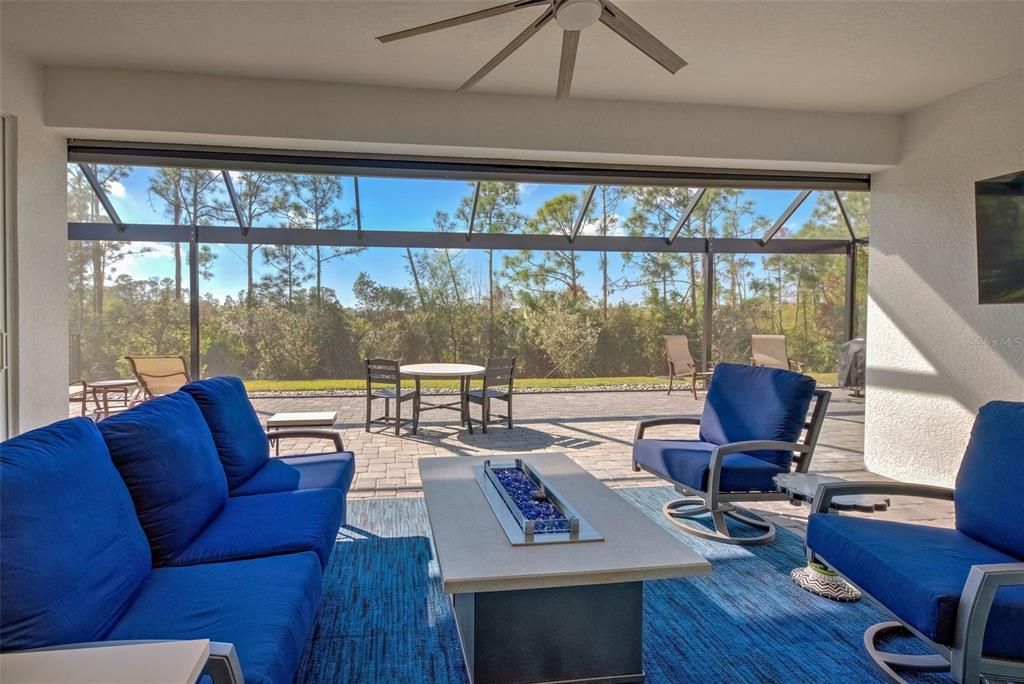 Enjoy the fabulous Florida weather year-round in your private lanai.  Large, covered area is just right to relax with family and friends.