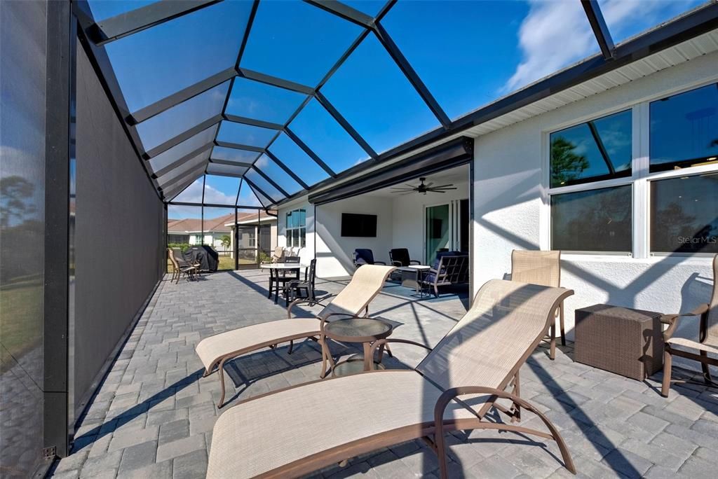 Extend your living space on the 15 x 50 extended lanai with pavers.