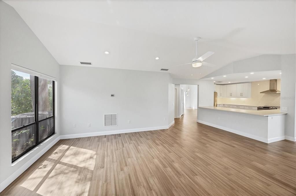 Family Room and Kitchen