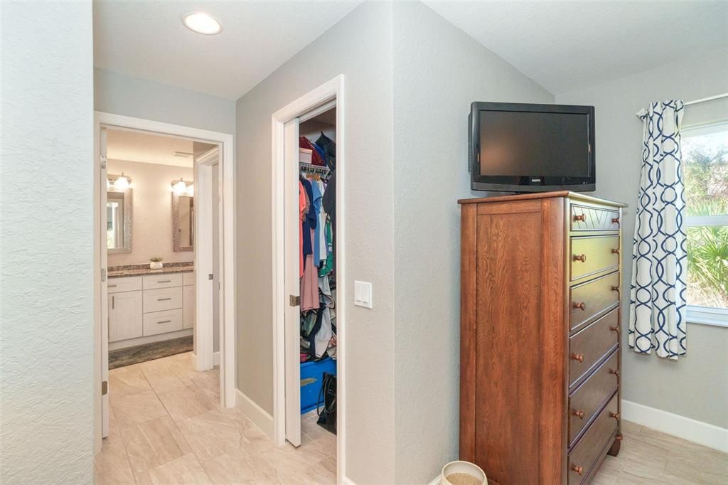 Walk-in closet in master bdrm.