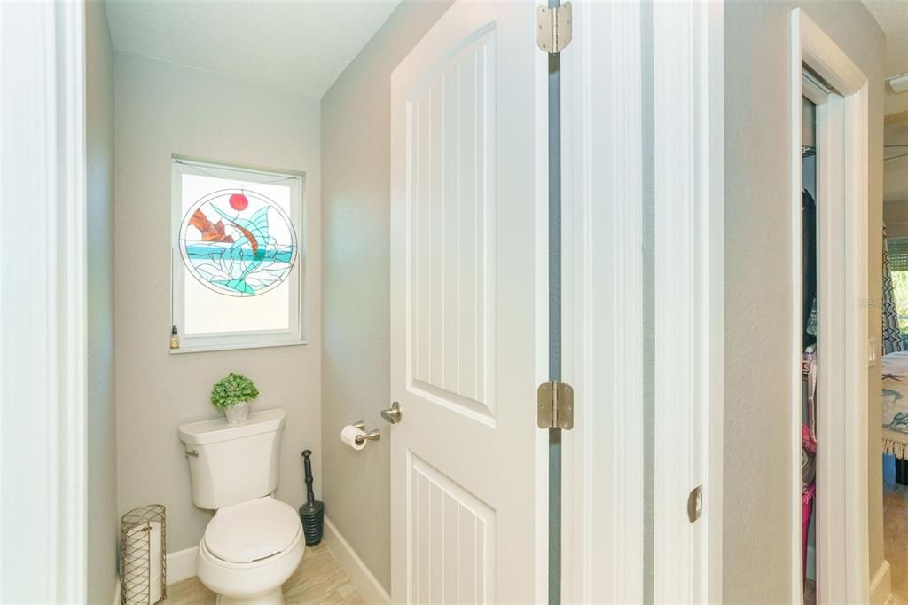 Water-closet in master bathroom