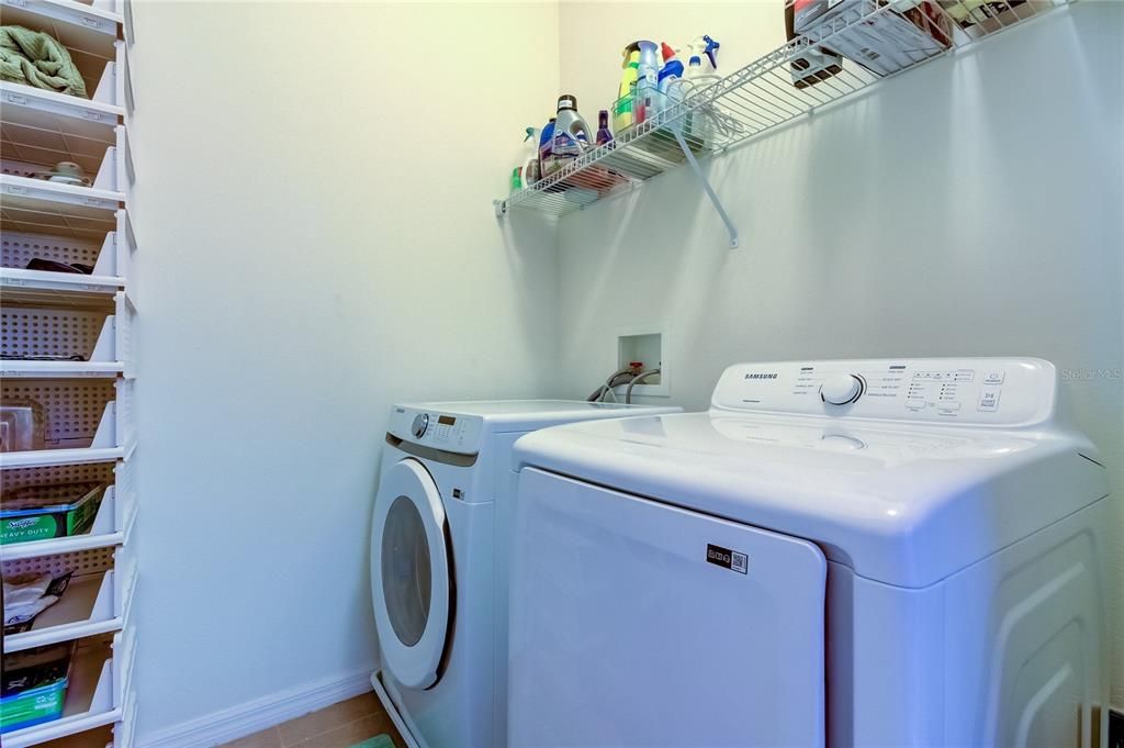 Upstairs laundry room.