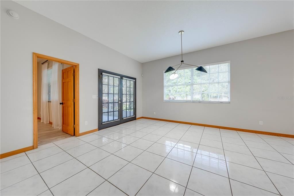 Dining Room, French doors to Lanai.