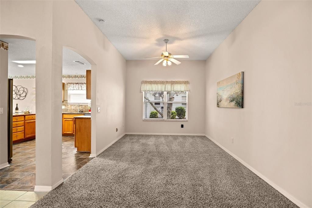 The formal dining room offers ample space for gatherings