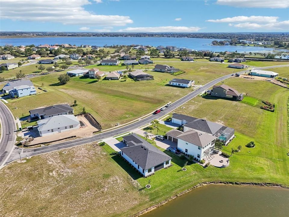 Aerial view of the property & lake Alfred at the back