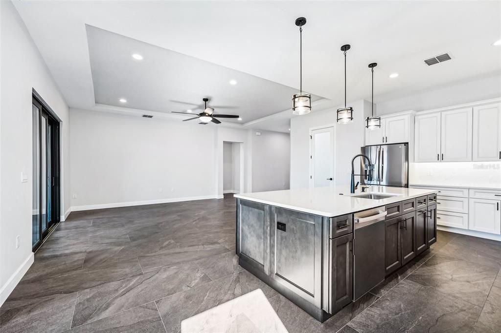 Kitchen island & Great Room