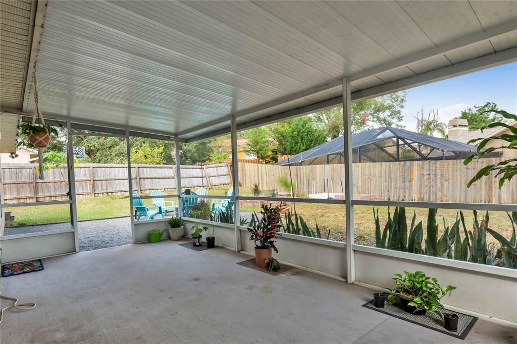 Screened in back porch