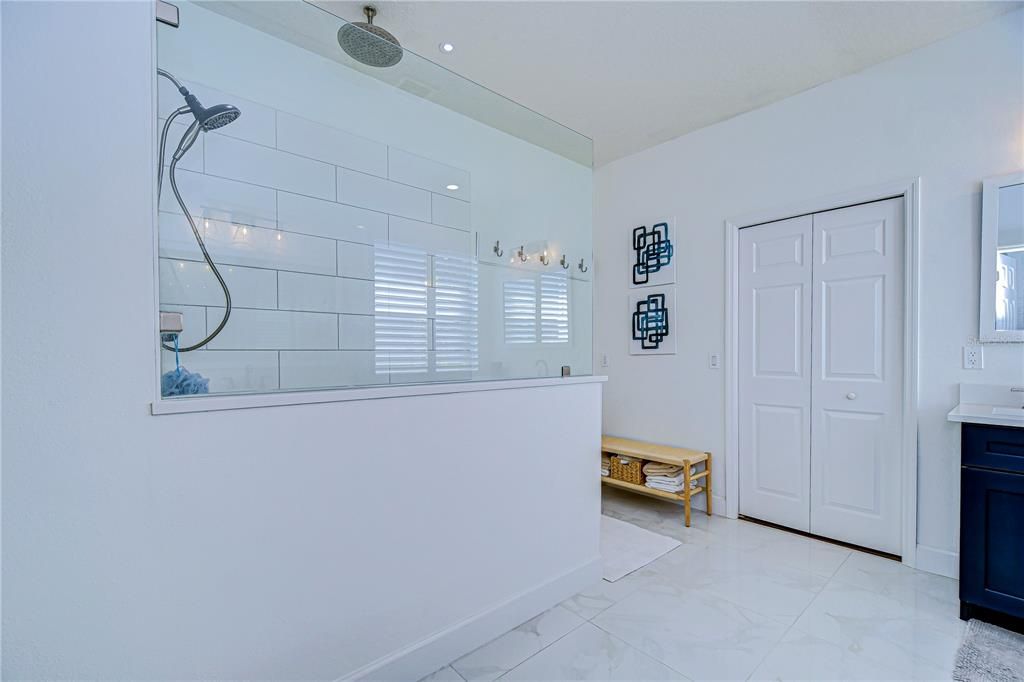 Spacious walk-in shower!