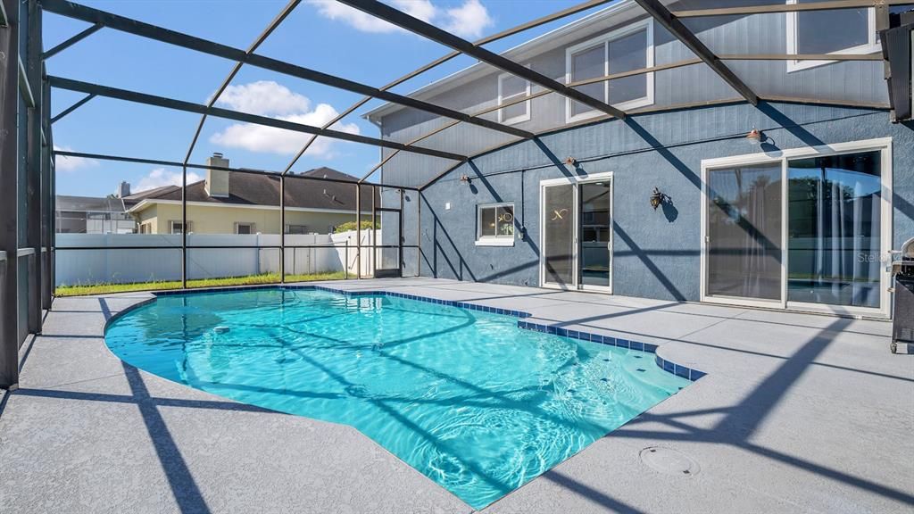 Resurfaced heated pool (with the option to cool the pool), new pool light, new deck