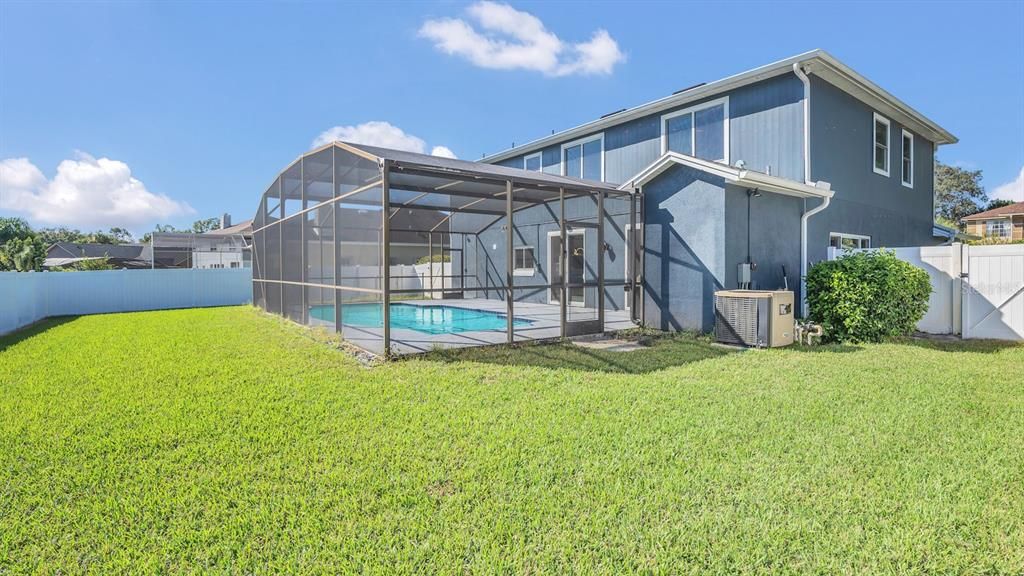 Backyard with ample room to grow trees