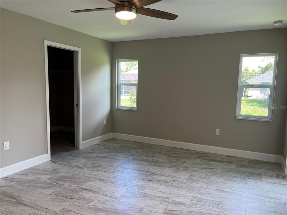 Master Bedroom with walk-in closet