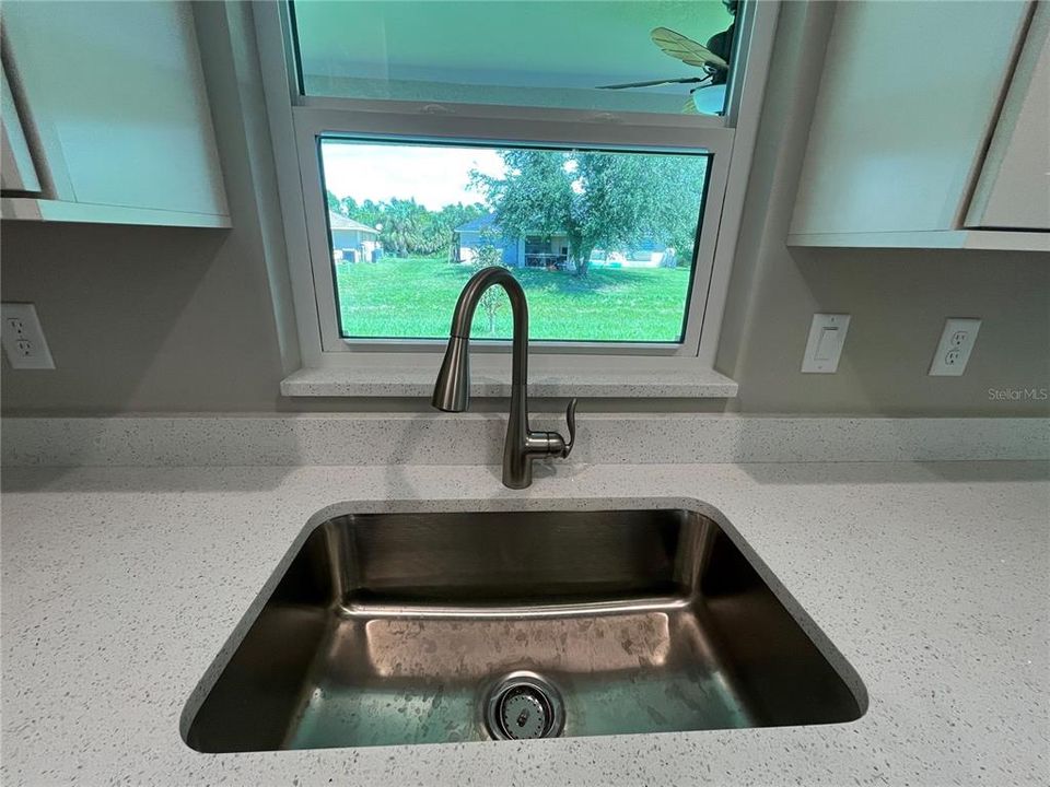 Kitchen sink. No garbage disposal.