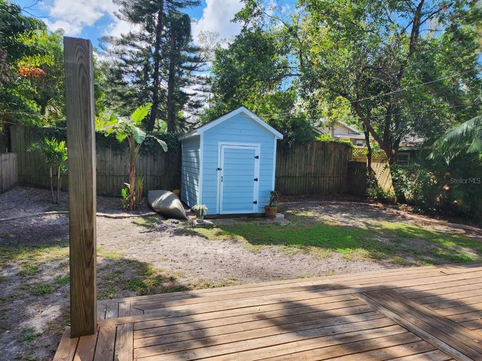 Backyard storage shed